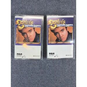 RCA Elvis Presley 50 Years 50 Hits Cassette Tape Set of 2 1985